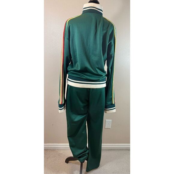 NWT Wales Bonner Rare Crochet Striped Green Top & Bottom Track Suit Men’s M - Picture 4 of 16